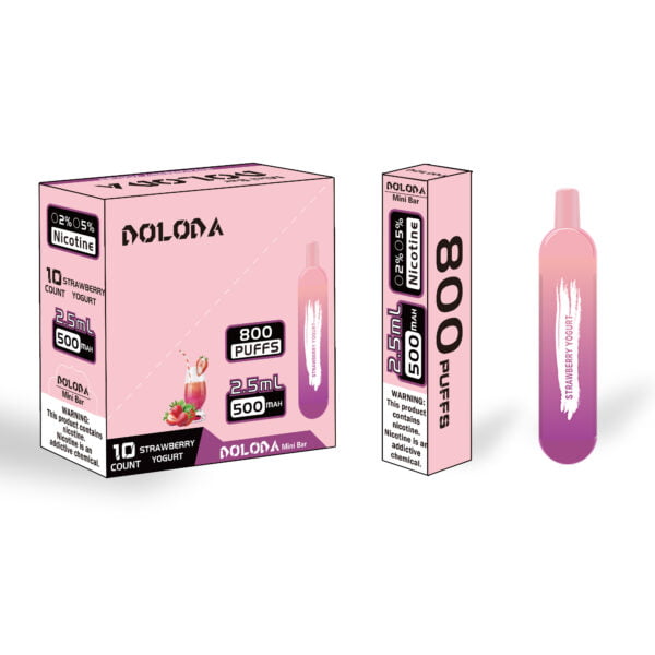 DOLODA Mini bar 800 Puffs 2% Nicotine Rechargeable Disposable E-Cigarettes Vape Wholesale - KeenVape - 3