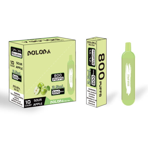 DOLODA Mini bar 800 Puffs 2% Nicotine Rechargeable Disposable E-Cigarettes Vape Wholesale - KeenVape - 9