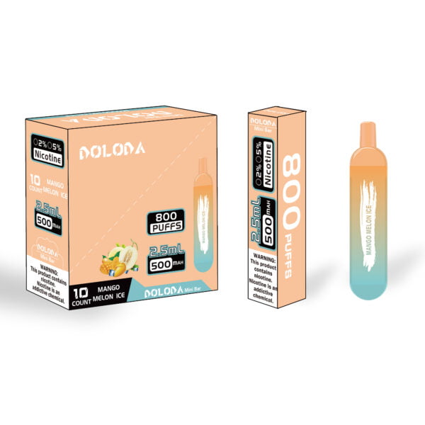 DOLODA Mini bar 800 Puffs 2% Nicotine Rechargeable Disposable E-Cigarettes Vape Wholesale - KeenVape - 8