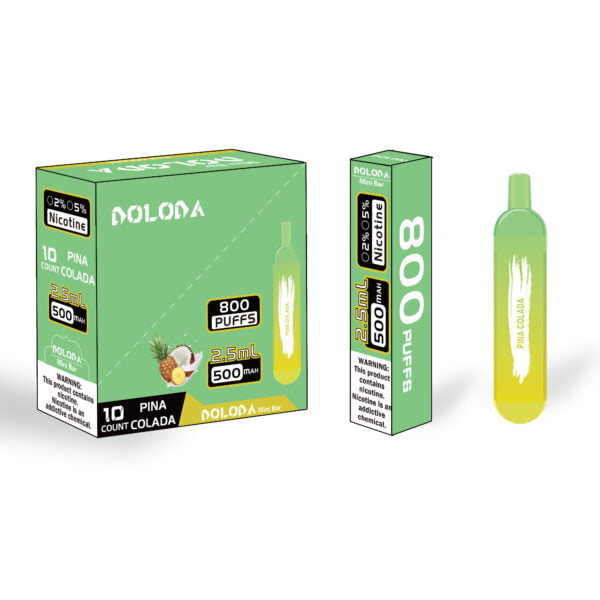 DOLODA Mini bar 800 Puffs 2% Nicotine Rechargeable Disposable E-Cigarettes Vape Wholesale - KeenVape - 7