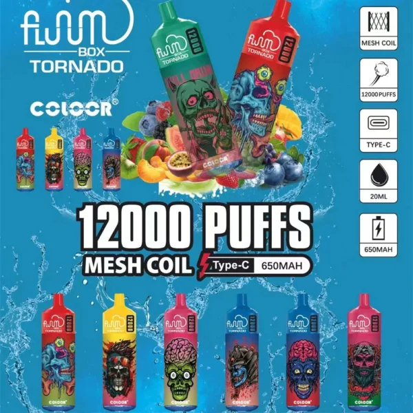 FLUUM BOX 12000 Puffs 0% 2% 3% 5% Nicotine Rechargeable Disposable Vape Pen Pods E-Cigarette Wholesale - KeenVape - 1