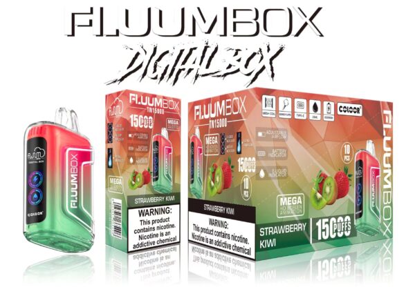 FluuM Digital Box TN 15000 šluky 0% 2% 3% 5% Nikotinová dobíjecí jednorázová vape pera Pods e-cigarety velkoobchod – KeenVape – 6