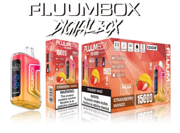 FluuM Digital Box TN 15000 šluky 0% 2% 3% 5% Nikotinová dobíjecí jednorázová vape pera Pods e-cigarety velkoobchod - KeenVape - 11