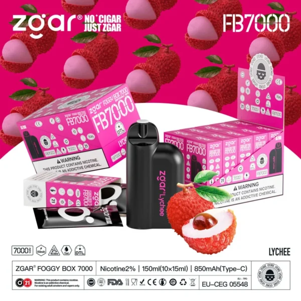 ZGAR FOGGY BOX 7000 Rookwolken 2% Nicotine Oplaadbare Wegwerp Vape Groothandel - KeenVape - 19