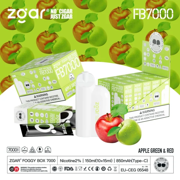 ZGAR FOGGY BOX 7000 Rookwolken 2% Nicotine Oplaadbare Wegwerp Vape Groothandel - KeenVape - 11