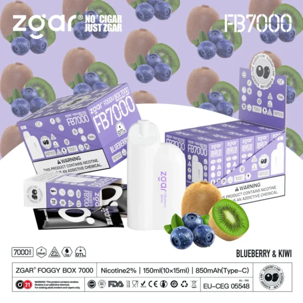 ZGAR FOGGY BOX 7000 Rookwolken 2% Nicotine Oplaadbare Wegwerp Vape Groothandel - KeenVape - 15