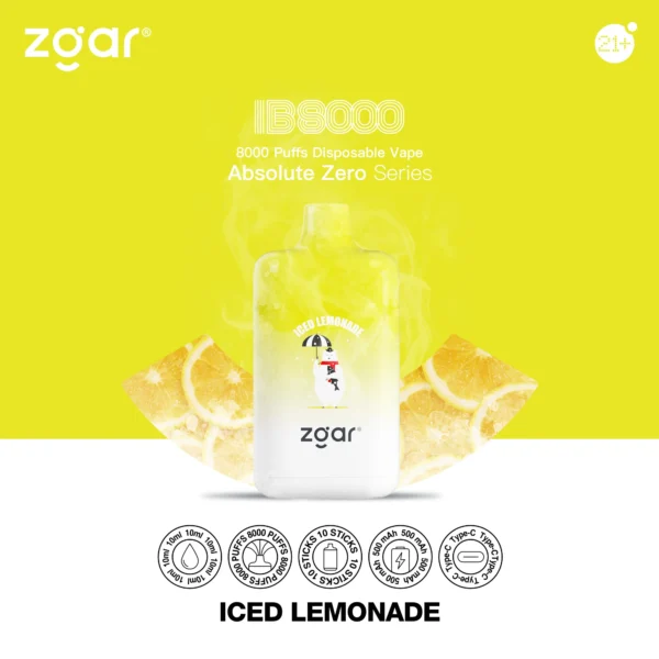 ZGAR ICE BOX 8000 Puffs 2% Nikotinový dobíjecí jednorázový vape velkoobchod – KeenVape – 7