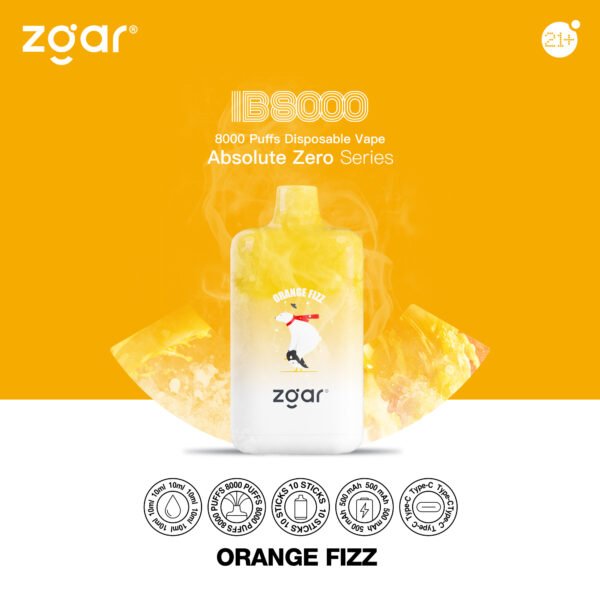 ZGAR ICE BOX 8000 Puffs 2% Nikotinový dobíjecí jednorázový vape velkoobchod – KeenVape – 12