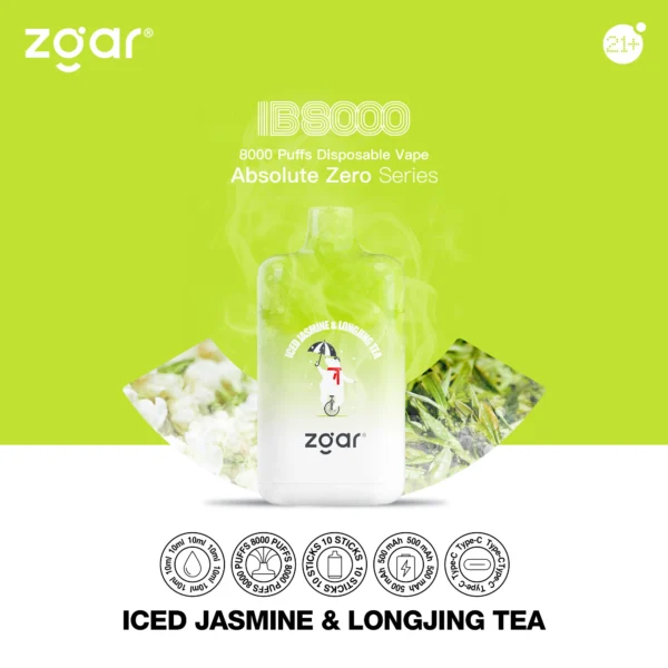 ZGAR ICE BOX 8000 Puffs 2% Nikotinový dobíjecí jednorázový vape velkoobchod – KeenVape – 5