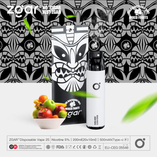 ZGAR ZG25 3000 vpihov 5% Nikotinska kapsula za enkratno uporabo za ponovno polnjenje na debelo - KeenVape - 7