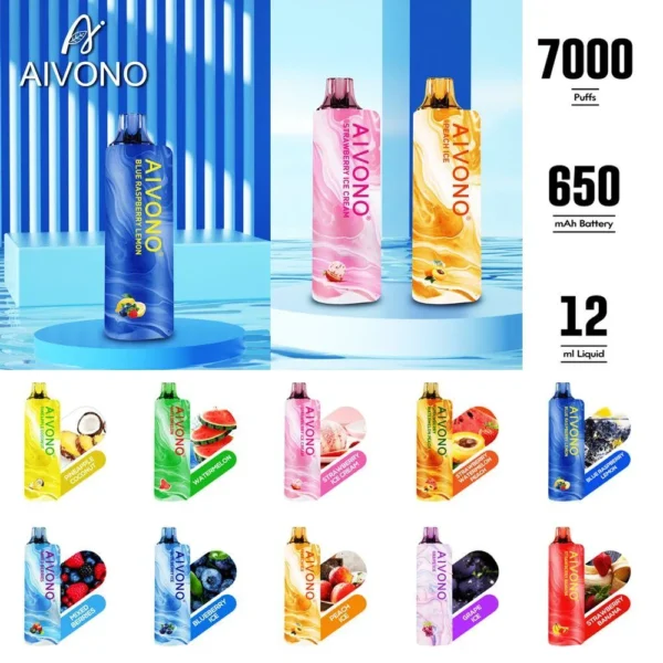 AIVONO AIM GUN 7000 Puffs 0% 2% 3% 5% Penna per vaporizzatori usa e getta ricaricabile a basso contenuto di nicotina all'ingrosso Acquista all'ingrosso - KeenVape - 1