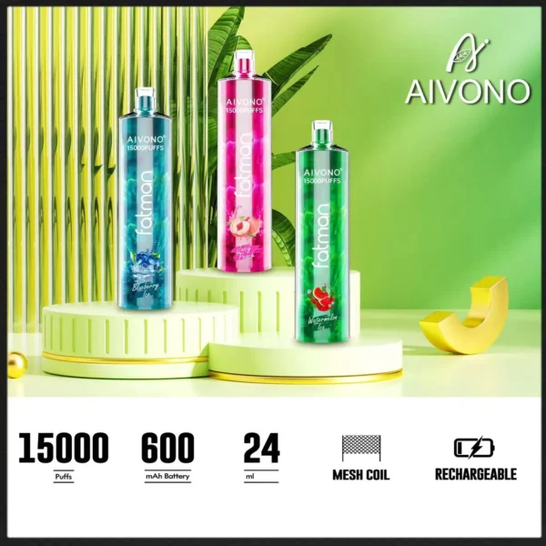 AIVONO FATMAN 15000 Rookwolken 0% 2% 3% 5% Oplaadbare wegwerpvapes-pen met laag nicotinegehalte in bulk Koop groothandel - KeenVape - 1