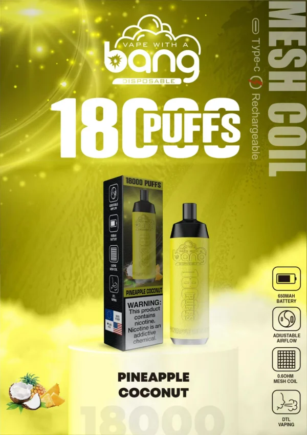 Bang Crown Bar 18000 Puffs 0% 2% 3% 5% Caneta Vapes descartáveis ​​recarregáveis ​​com baixa nicotina em massa Compre no atacado - KeenVape - 9