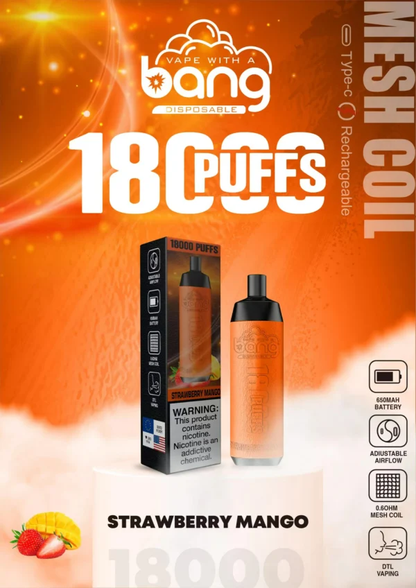 Bang Crown Bar 18000 Puffs 0% 2% 3% 5% Caneta Vapes descartáveis ​​recarregáveis ​​com baixa nicotina em massa Compre no atacado - KeenVape - 8