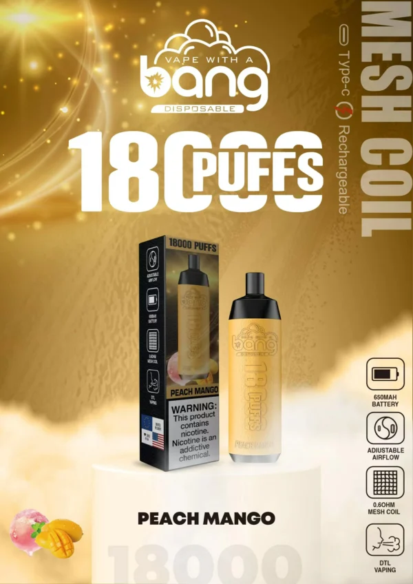 Bang Crown Bar 18000 Puffs 0% 2% 3% 5% Caneta Vapes descartáveis ​​recarregáveis ​​com baixa nicotina em massa Compre no atacado - KeenVape - 6