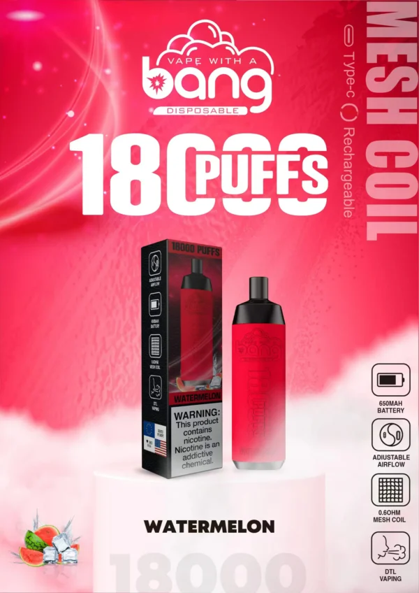 Bang Crown Bar 18000 Puffs 0% 2% 3% 5% Caneta Vapes descartáveis ​​recarregáveis ​​com baixa nicotina em massa Compre no atacado - KeenVape - 5