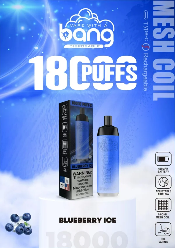 Bang Crown Bar 18000 Puffs 0% 2% 3% 5% Baixa Nicotina Recarregável Vapes Descartáveis ​​Pen Bulk Comprar Atacado - KeenVape - 3