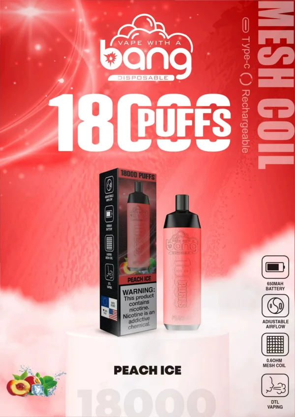 Bang Crown Bar 18000 Puffs 0% 2% 3% 5% Baixa Nicotina Recarregável Vapes Descartáveis ​​Pen Bulk Comprar Atacado - KeenVape - 2