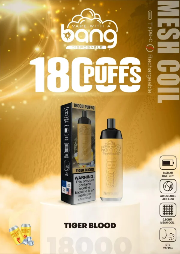 Bang Crown Bar 18000 Puffs 0% 2% 3% 5% Caneta Vapes descartáveis ​​recarregáveis ​​com baixa nicotina em massa Compre no atacado - KeenVape - 13