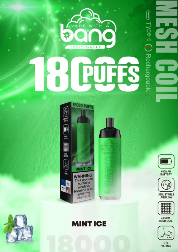 Bang Crown Bar 18000 Puffs 0% 2% 3% 5% Caneta Vapes Descartável Recarregável com Baixa Nicotina em Massa Compre Atacado - KeenVape - 11