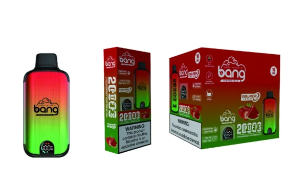 Bang Vape 20000 Puffs Dual Mesh 0% 2% 3% 5% Display LED com baixo teor de nicotina Recarregável em massa Compre Caneta Vape Descartável Atacado - KeenVape - 4