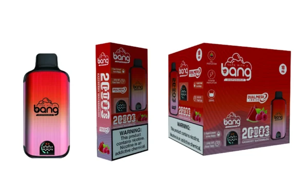 Bang Vape 20000 Puffs Dual Mesh 0% 2% 3% 5% Display LED com baixo teor de nicotina Recarregável em massa Compre Caneta Vape Descartável Atacado - KeenVape - 5