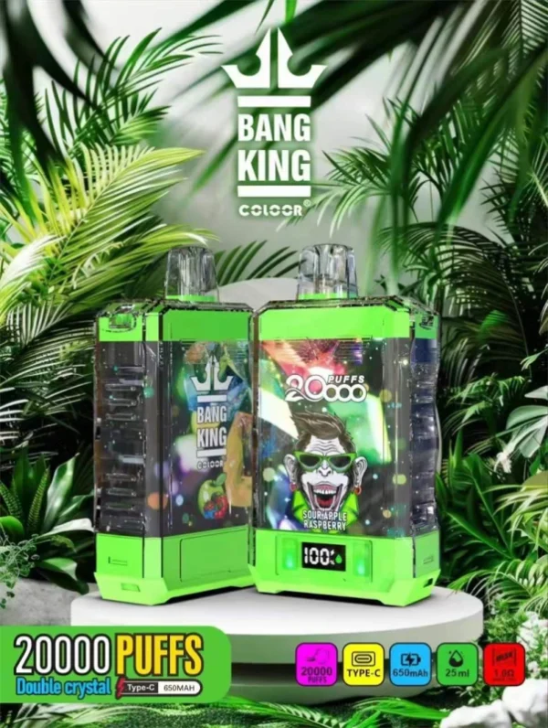 Bang King Double Crystal 20000 Puffs 0% 2% 3% 5% Επαναφορτιζόμενη μίας χρήσης στυλό Vapes χαμηλής περιεκτικότητας σε νικοτίνη Μαζική Αγορά Χονδρικής - KeenVape - 1