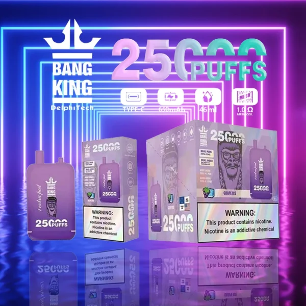 Bang King 25000 Puffs Dual Pods 0% 2% 3% 5% Caneta Vapes descartáveis ​​recarregáveis ​​com baixo teor de nicotina em massa Compre no atacado - KeenVape - 8