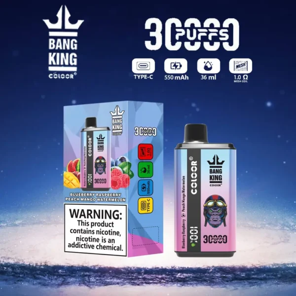 Bang King 30000 Puffs Sabor Duplo 0% 2% 3% 5% Caneta Vapes Descartáveis ​​Recarregáveis ​​com Baixa Nicotina em Massa Compre no Atacado - KeenVape - 7