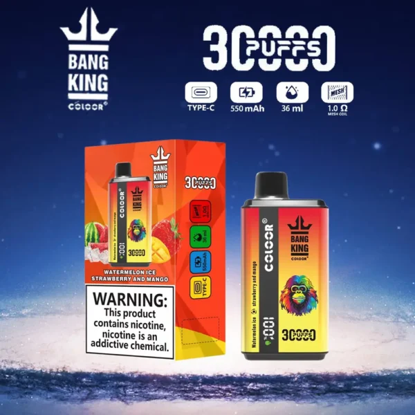 Bang King 30000 Puffs Sabor Duplo 0% 2% 3% 5% Caneta Vapes Descartáveis ​​Recarregáveis ​​com Baixa Nicotina em Massa Compre no Atacado - KeenVape - 8