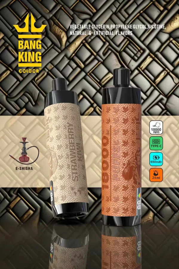 Bang King Crown Bar 18000 de pufături 0% 2% 3% 5% Stilo vape reîncărcabil de unică folosință cu conținut scăzut de nicotină Cumpărați cu ridicata - KeenVape - 1