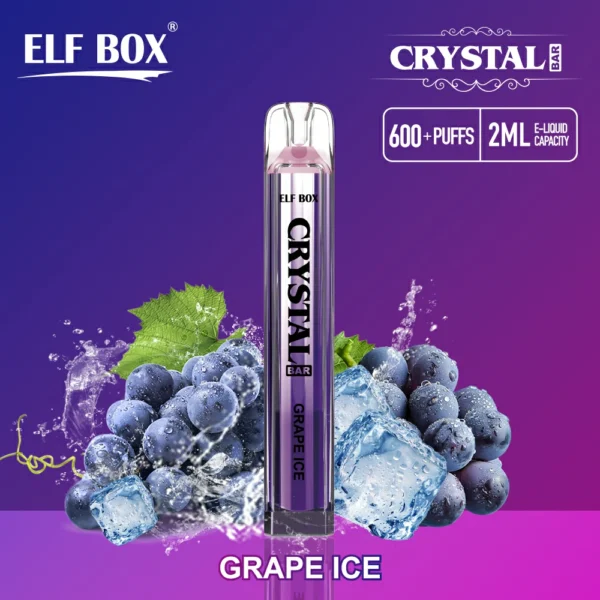 ELF BOX CRYSTAL BAR 600 Puffs 0% 2% 5% Nikotin Újratölthető Eldobható Vape Tömeges Vásárlás Nagyker - KeenVape - 6