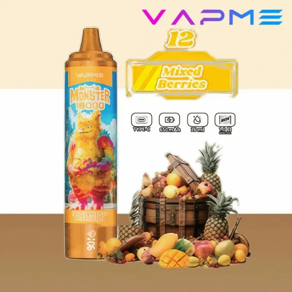 Vapme Monster 16000 Puffs 2% 5% Nicotine Rechargeable Disposable Vapes Bulk buy Wholesale - KeenVape - 7