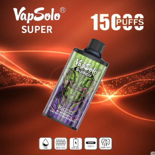 Vapsolo Super 15000 Puffs 2% 5% Düşük Nikotinli Toplu Şarj Edilebilir Tek Kullanımlık Vapes Kalemi Toptan Satın Alın - KeenVape - 14