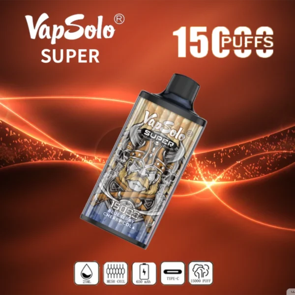 Vapsolo Super 15000 Puffs 2% 5% Düşük Nikotinli Toplu Şarj Edilebilir Tek Kullanımlık Vapes Kalemi Toptan Satın Alın - KeenVape - 15