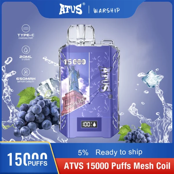 Atvs 15000 Puffs 5% Oplaadbare wegwerp-vapes-pen met laag nicotinegehalte, bulk kopen groothandel - KeenVape - 7