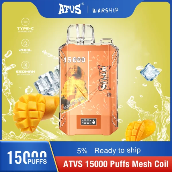 Atvs 15000 Puffs 5% Oplaadbare wegwerp-vapes-pen met laag nicotinegehalte, bulk kopen groothandel - KeenVape - 5