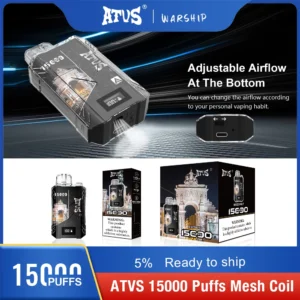 Atvs 15000 Puffs 5% Oplaadbare wegwerp-vapes-pen met laag nicotinegehalte, bulk kopen groothandel - KeenVape - 15