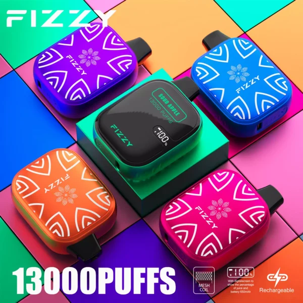 Fizzy Boom 13000 Puffs 2% 5% Stylo vapes jetable rechargeable à faible teneur en nicotine Acheter en gros - KeenVape - 1