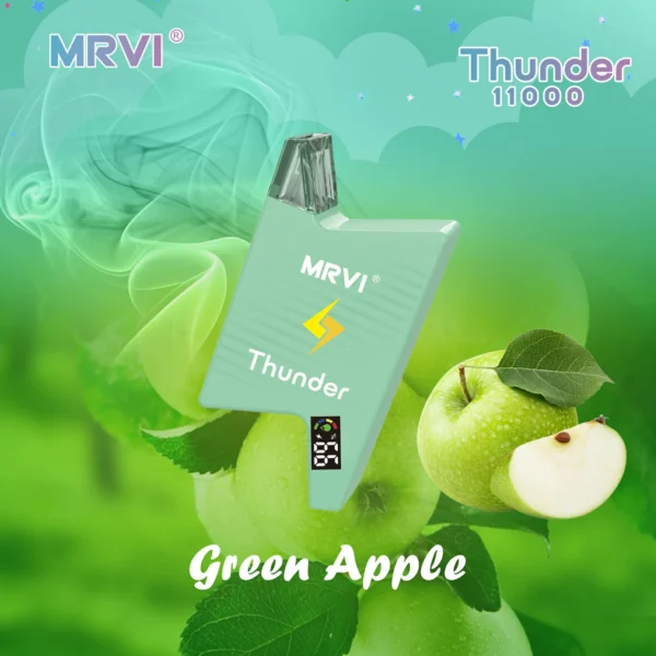 MRVI Thunder 11000 Puffs Цифровой экран 2% 3% 5% Перезаряжаемая одноразовая ручка для электронных сигарет с низким содержанием никотина Купить оптом - KeenVape - 11