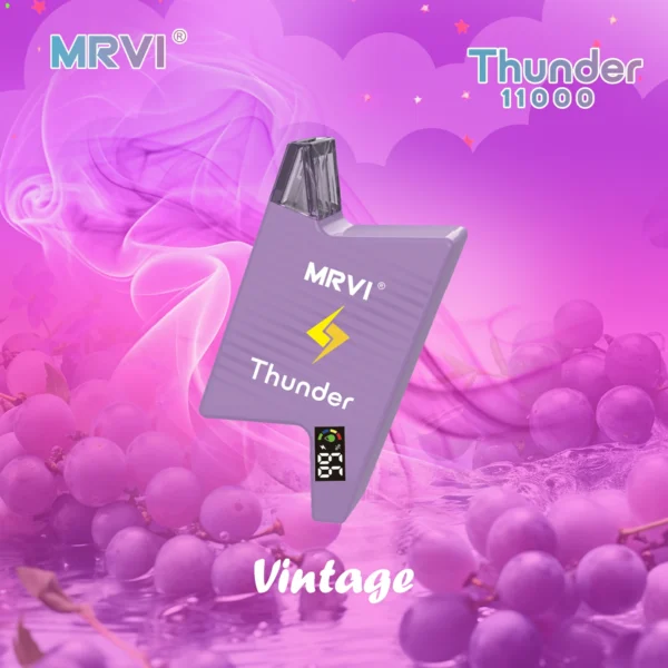 MRVI Thunder 11000 Puffs Цифровой экран 2% 3% 5% Перезаряжаемая одноразовая ручка для электронных сигарет с низким содержанием никотина Купить оптом - KeenVape - 5