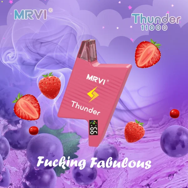 MRVI Thunder 11000 Puffs Цифровой экран 2% 3% 5% Перезаряжаемая одноразовая ручка для электронных сигарет с низким содержанием никотина Купить оптом - KeenVape - 9