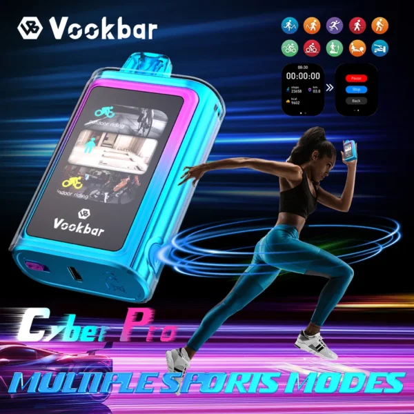 Vookbar Cyber ​​Pro 30000 Puffs Подвійний сітчастий сенсорний екран 0% 2% 3% 5% Перезаряджуваний одноразовий вейп-ручка з низьким вмістом нікотину Купуйте оптом - KeenVape - 12