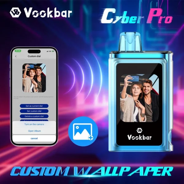 Vookbar Cyber ​​Pro 30000 Puffs Подвійний сітчастий сенсорний екран 0% 2% 3% 5% Перезаряджуваний одноразовий вейп-ручка з низьким вмістом нікотину Купуйте оптом - KeenVape - 11