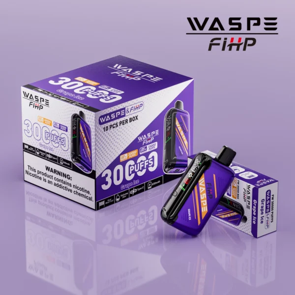 WASPE FIHP 30000 Puffs Dual Mesh 0% 2% 5% LED Display Low Nicotine Rechargeable Disposable Vapes Pen Bulk Buy Wholesale - KeenVape - 4