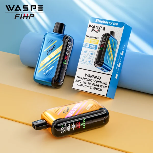 WASPE FIHP 30000 Puffs Dual Mesh 0% 2% 5% LED Display Low Nicotine Rechargeable Disposable Vapes Pen Bulk Buy Wholesale - KeenVape - 1