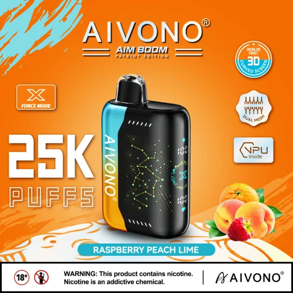 AIVONO AIM BOOM 25000 Puffs Двойная сетка с цифровым экраном 0% 2% 3% 5% Перезаряжаемые одноразовые ручки для электронных сигарет с низким содержанием никотина Купить оптом - KeenVape - 3