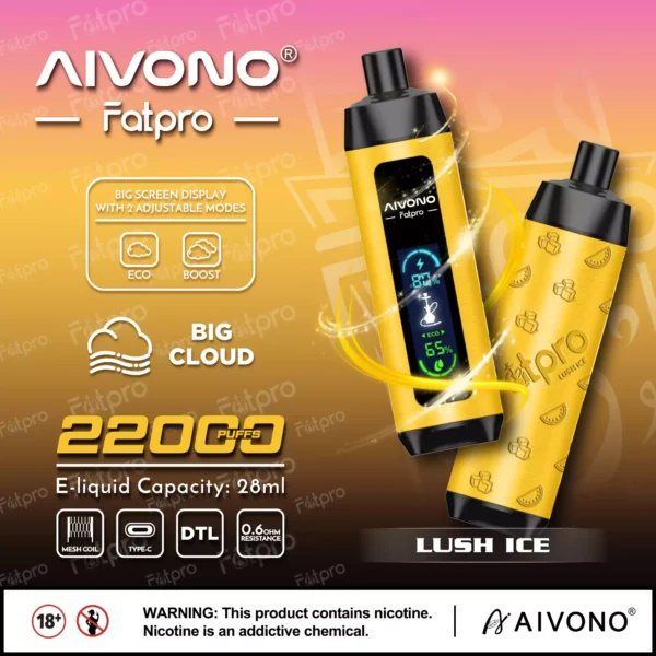 Ecran digital AIVONO Fatpro 22000 Puffs Hookah 0% 2% 3% 5% Nivel scăzut de nicotină Reîncărcabil Vapes Pen vrac Cumpărați cu ridicata - KeenVape - 9