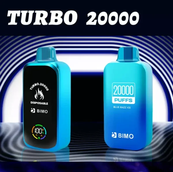 BIMO Turbo 20000 Puffs koko näyttö 0% 2% 5% Alhainen nikotiini Ladattava Kertakäyttöinen Vapes Pen Bulk Tukkumyynti - KeenVape - 1