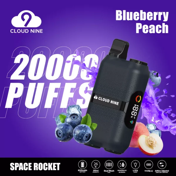 CLOUD NINE D33 20000 Puffs Иммерсивный экран с двойной сеткой 5% Перезаряжаемая одноразовая ручка для вейпов с низким содержанием никотина Купить оптом - KeenVape - 3